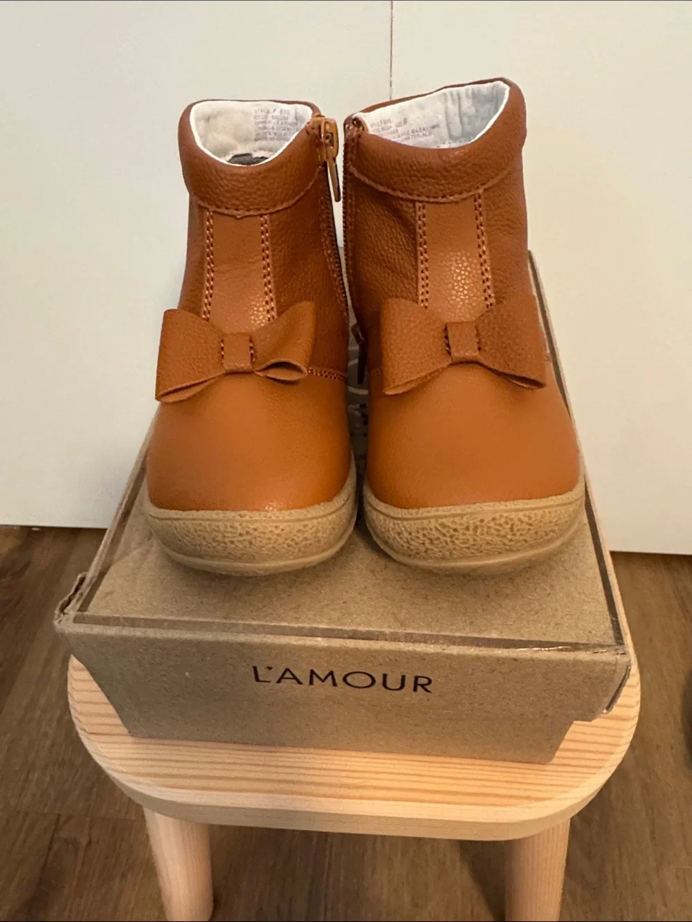 L'Amour Hilary Bow Boots (Mustard) - Size 9